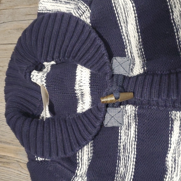 🧡 Osh Kosh | Baby Knit Cardigan | 6 M | Blue & White Stripe - Picture 3 of 5